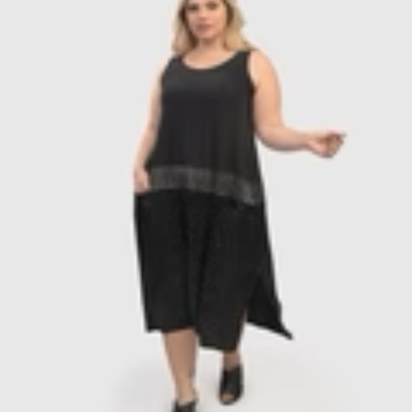 Alembika Jem Jersey & Satin Dress - Women's L Like New - Picture 3 of 4